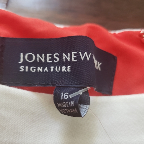 NWT Orange Black & White Colorblock Dress - Picture 4 of 5